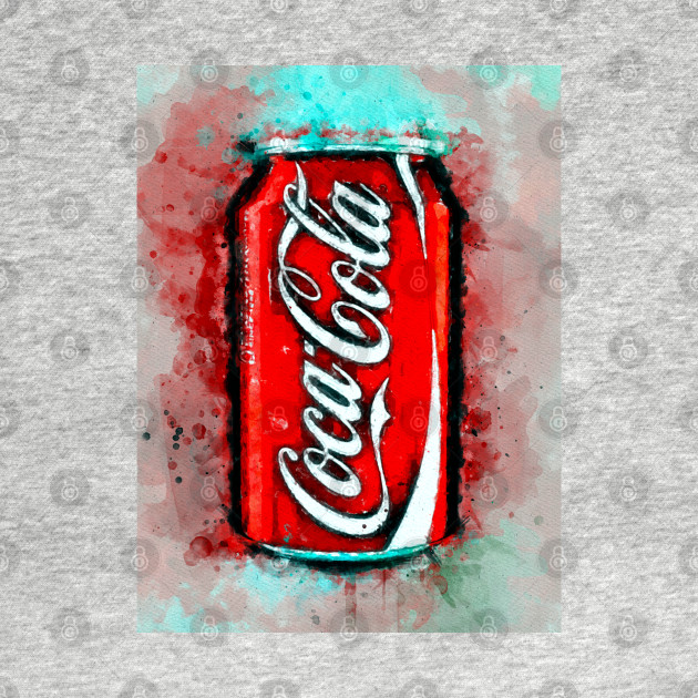 Watercolor Coke Can by danieljanda